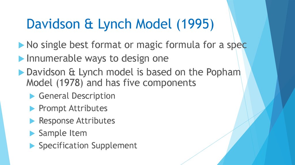 Davidson & Lynch Model (1995)