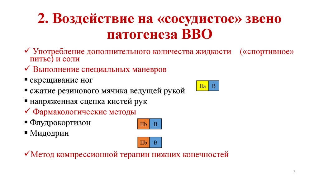 2. Воздействие на «сосудистое» звено патогенеза ВВО