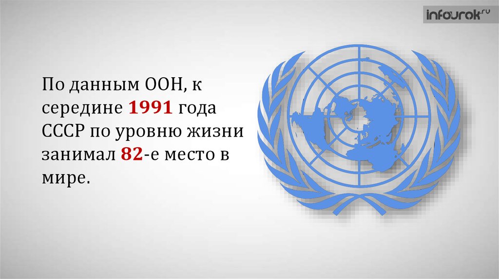 Оон 1991. По данным ООН. ООН показатели уровня жизни. 24.12.1991 Года в ООН.