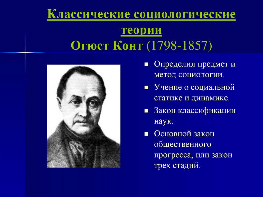 2 социологический проект о конта кратко