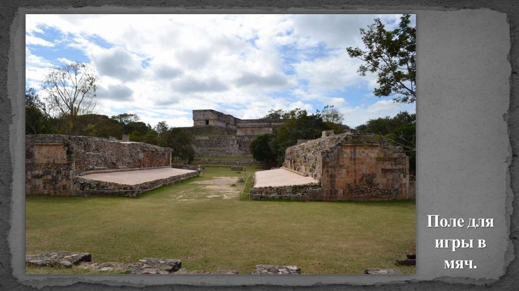 Поле для игры в мяч.