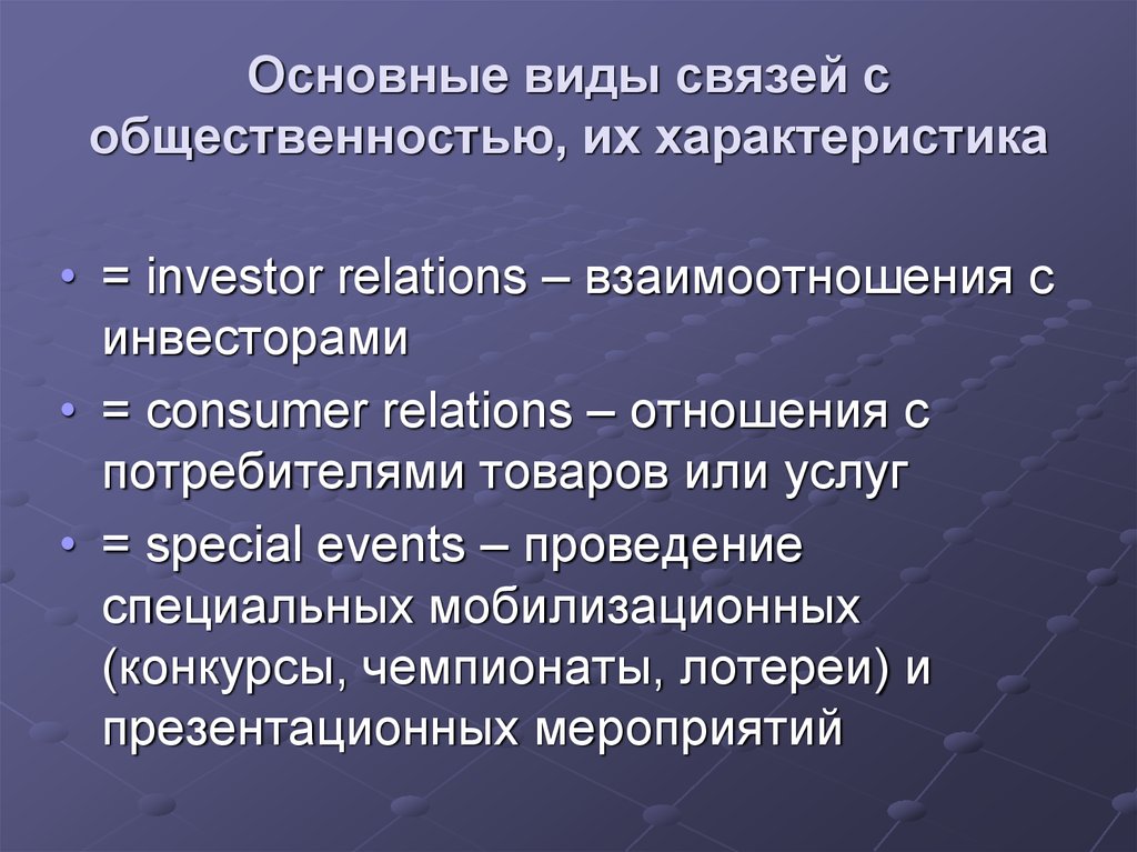 Потребитель услуг это. Связи с общественностью характеристика. Общественность: характеристика. Разновидности связей с общественностью и их характеристики. Характеристика внутренней общественности.