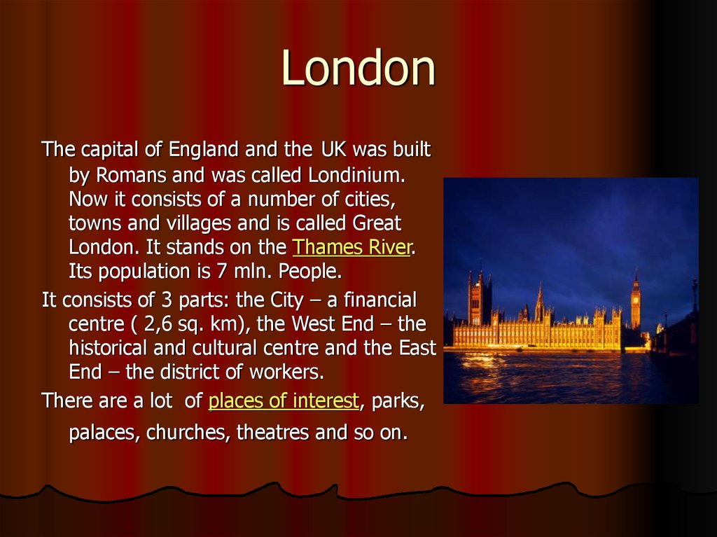 London is the capital of great britain презентация