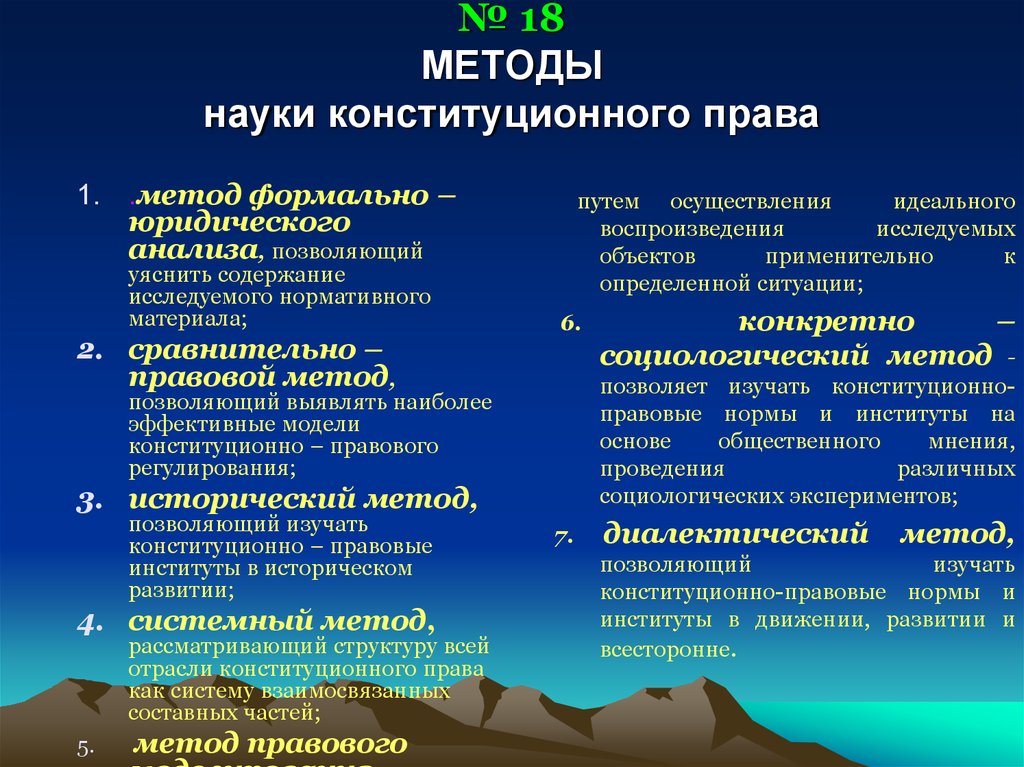 Методы конституционной науки