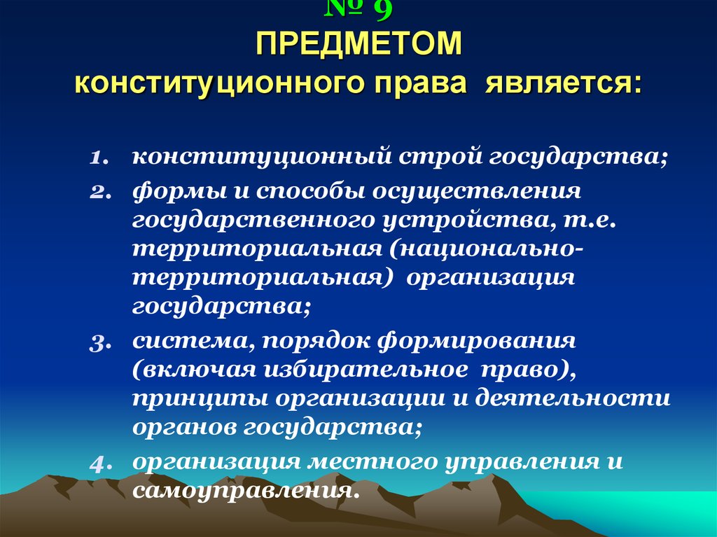 Предмет конституционного права презентация