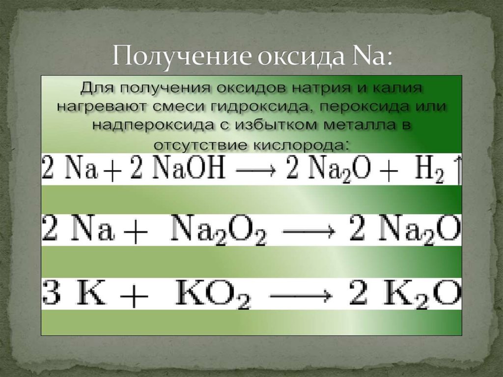 Чтобы получить гидроксид калия надо. Получение оксида натрия. Получение оксида натрия из пероксида натрия. Получение оксида калия. Получение оксида na.