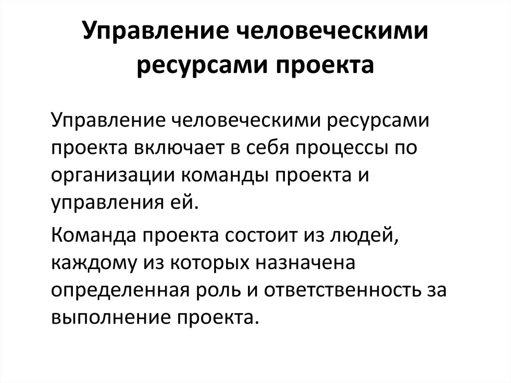 Основные проблемы управления человеческими ресурсами проекта