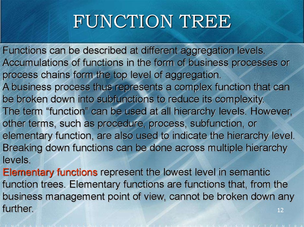 FUNCTION TREE
