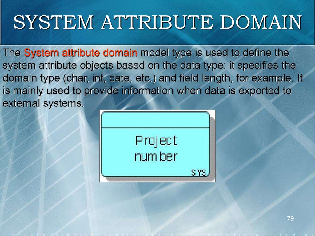 SYSTEM ATTRIBUTE DOMAIN