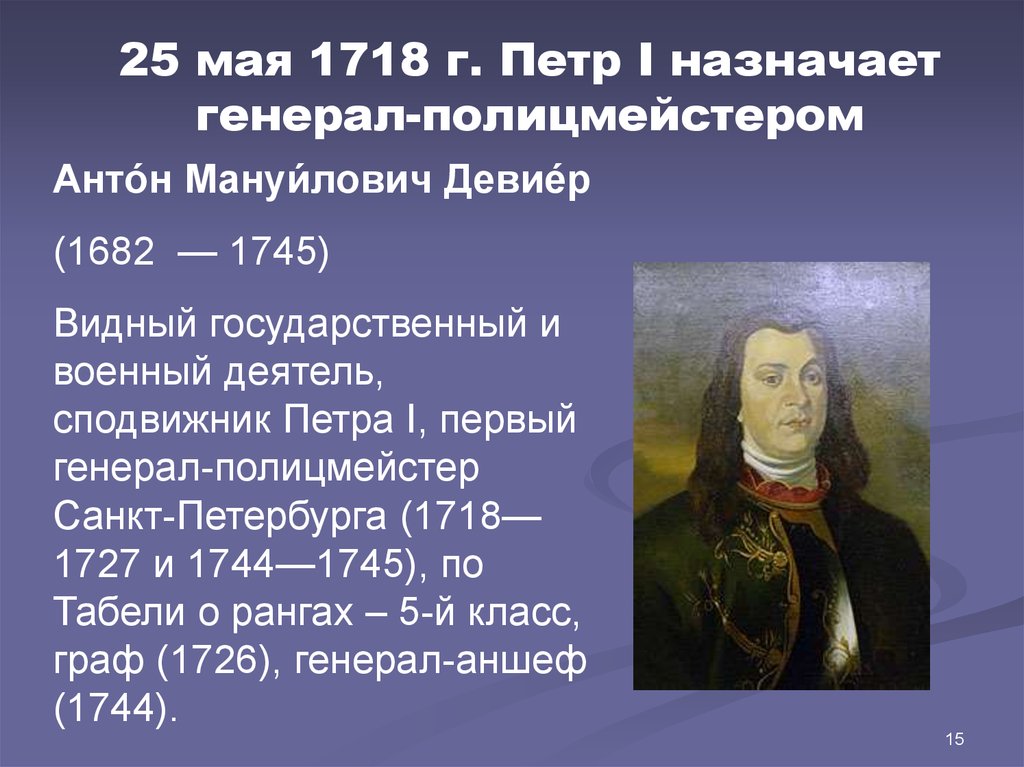 Назначать 1. Генерал полицмейстер при Петре 1. Петр 1718. Первый генерал полицмейстер в России. Первый генерал полицмейстер Санкт-Петербурга.