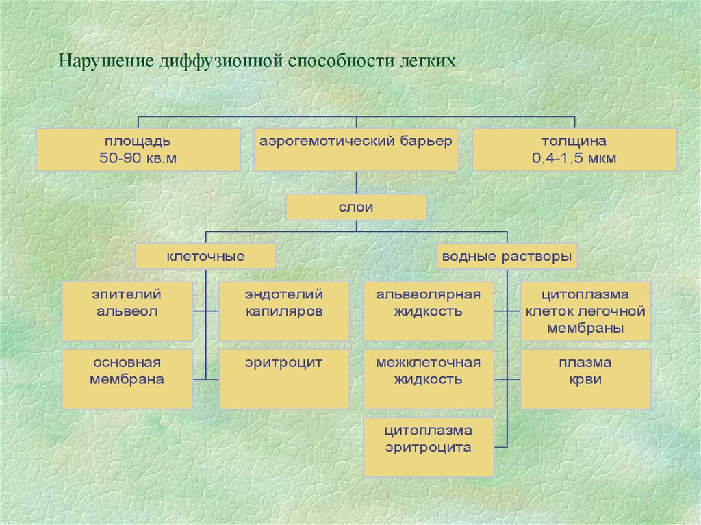 Нарушение диффузионной способности легких