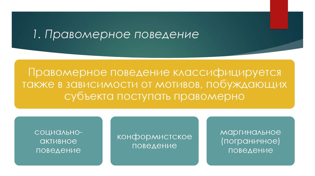 Виды правомерного поведения презентация