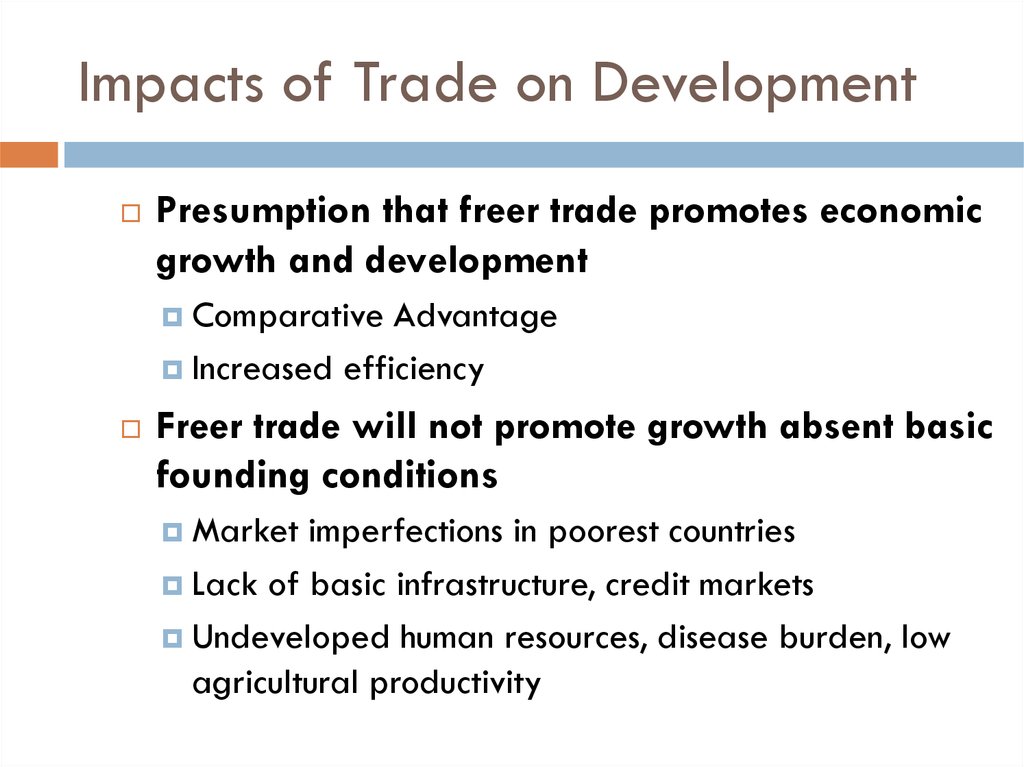 Impacts of Trade on Development