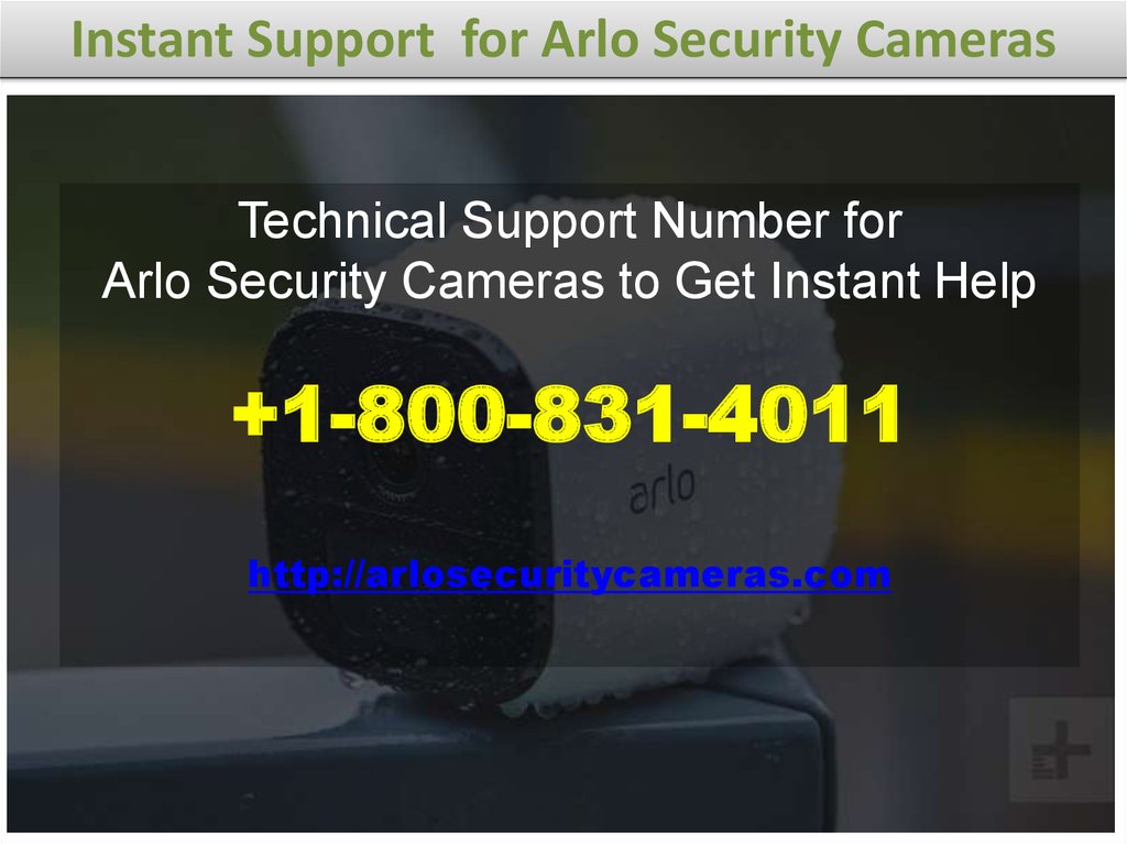 arlo security camera customer service phone number