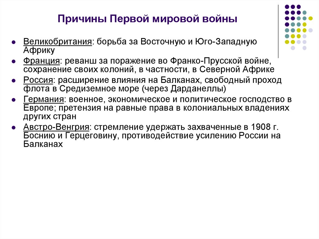 Причина предпосылки 1 последствия. Причины и итоги 1 мировой войны. Причины начала первой мировой войны кратко. Причины первой мировой войны кратко.