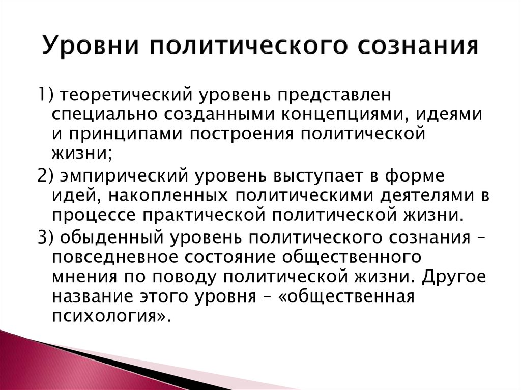 Обыденный это. Уровни познания политологии. Уровни политического знания. Уровни политического сознания. Уровни политическлго со.