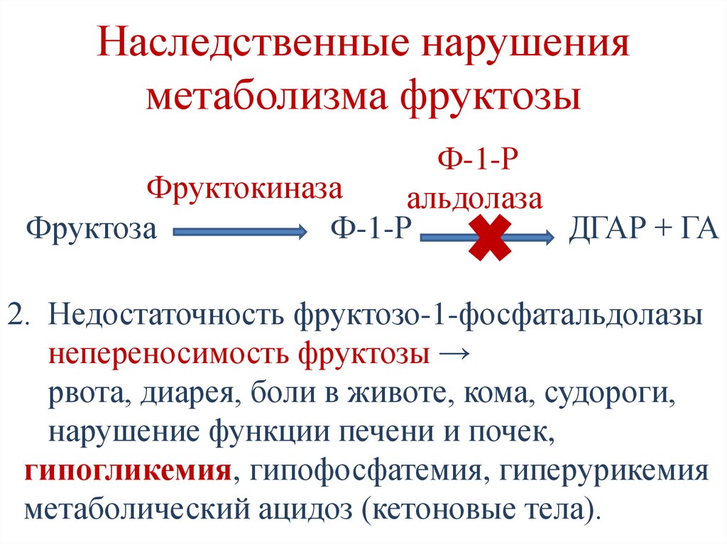 Последовательность процессов при окислении фруктозы. Наследственные нарушения обмена фруктозы. Наследственная непереносимость фруктозы. Врожденные нарушения обмена фруктозы. Нарушения метаболизма фруктозы.