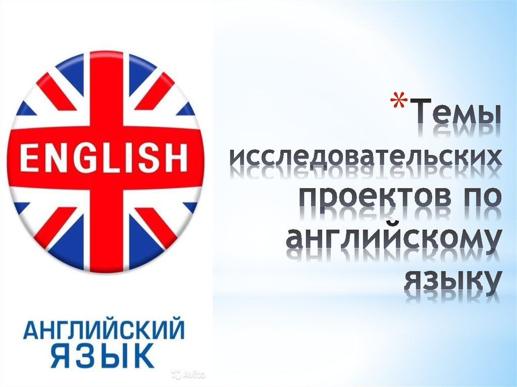 Исследовательский проект по английскому языку