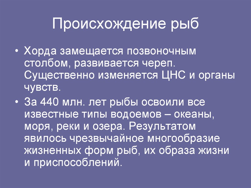 Происхождение рыб презентация 7 класс