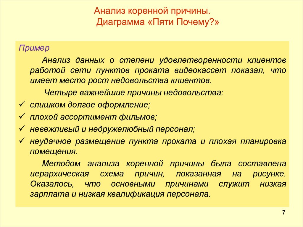 Зачем пример. Анализ коренной причины. Анализ корневых причин. Методы выявления коренных причин. Методы поиска коренных причин проблемы.