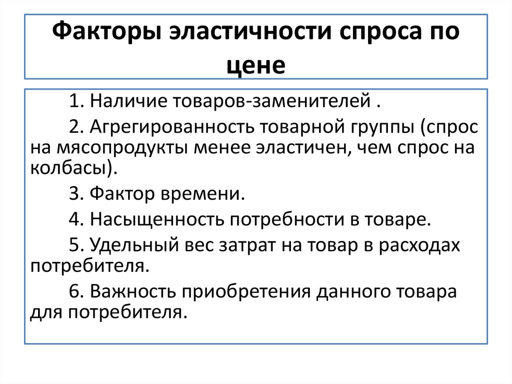 Товары с неэластичным спросом