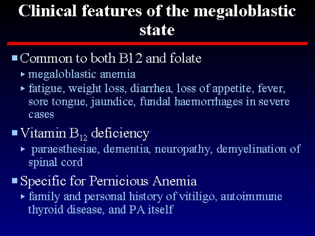 Megaloblastic anemia - online presentation
