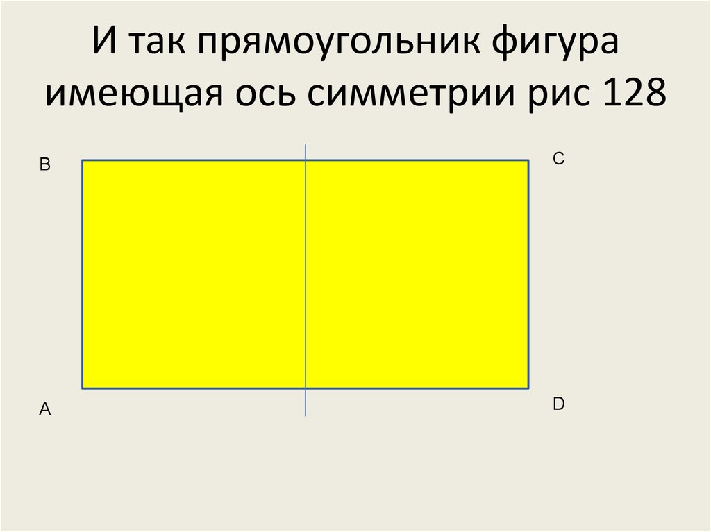 Проверь является ли прямая на рисунке осью симметрии прямоугольника согни рисунок