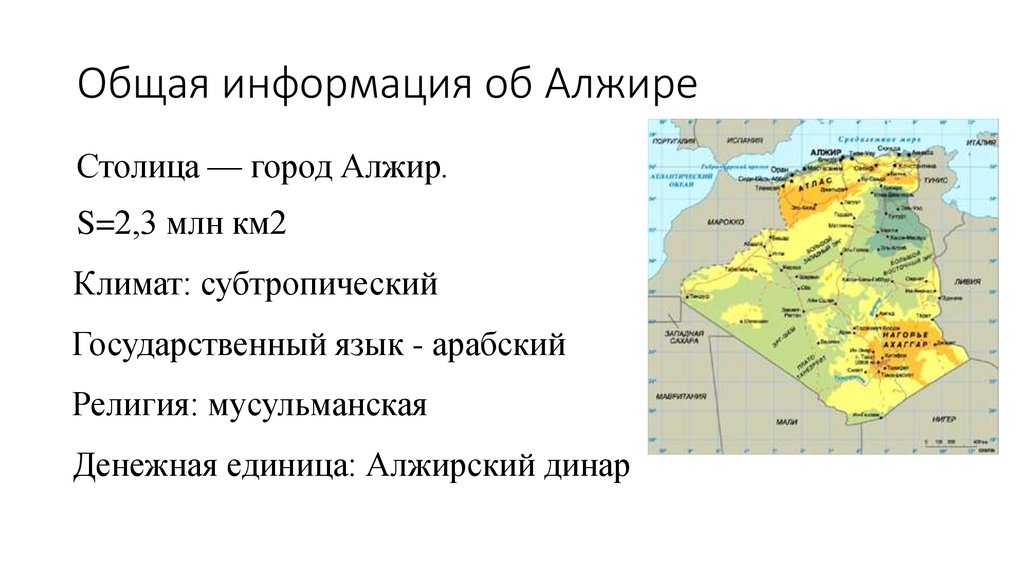 Проект алжир 2 класс