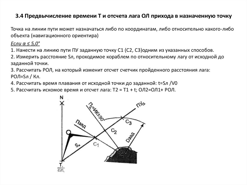Точка приход. Отсчет лага формула. Разность отсчета лага. Отсчет лага на морских картах. Определение поправки лага.