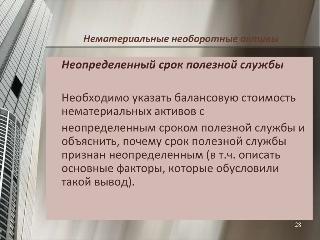 Активы с неопределенным сроком использования