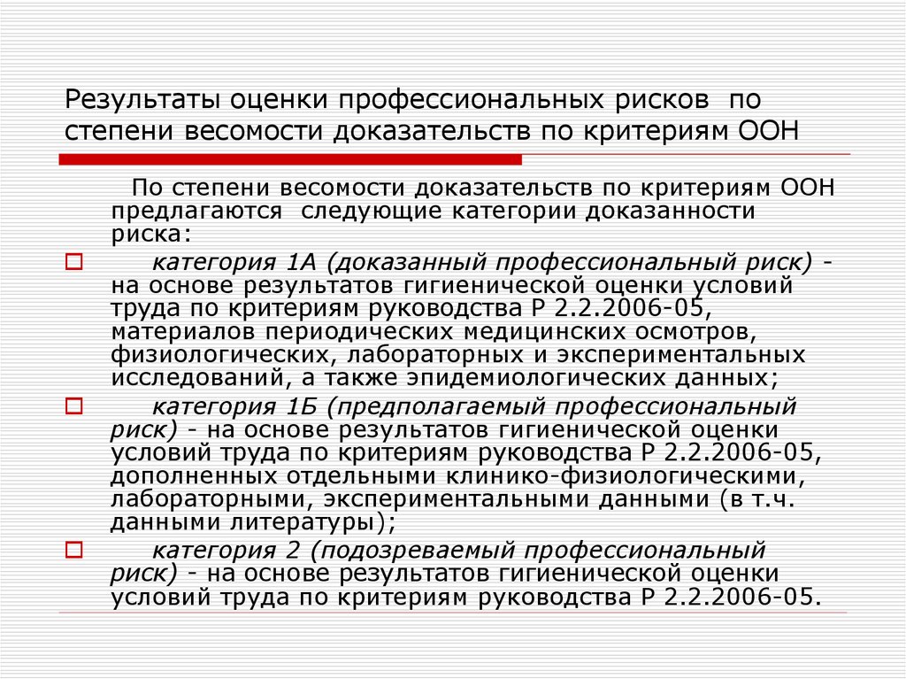 Оценка профессиональных рисков презентация