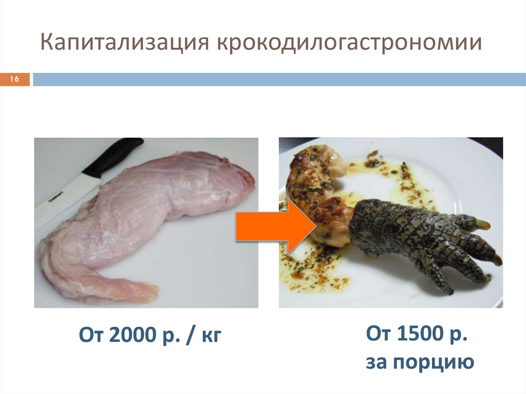 Капитализация крокодилогастрономии