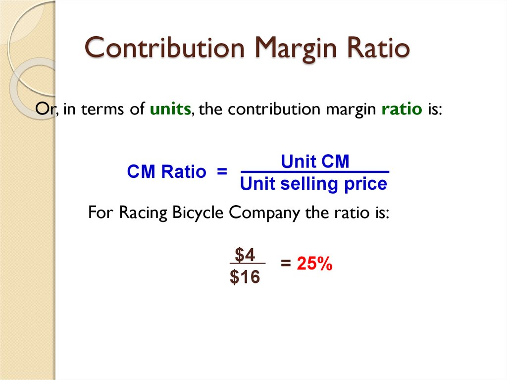 Contribution Margin Ratio Formula Accounting