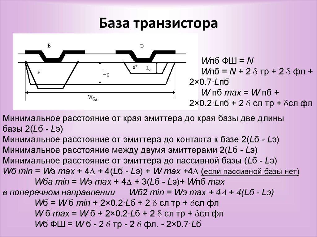 База транзистора