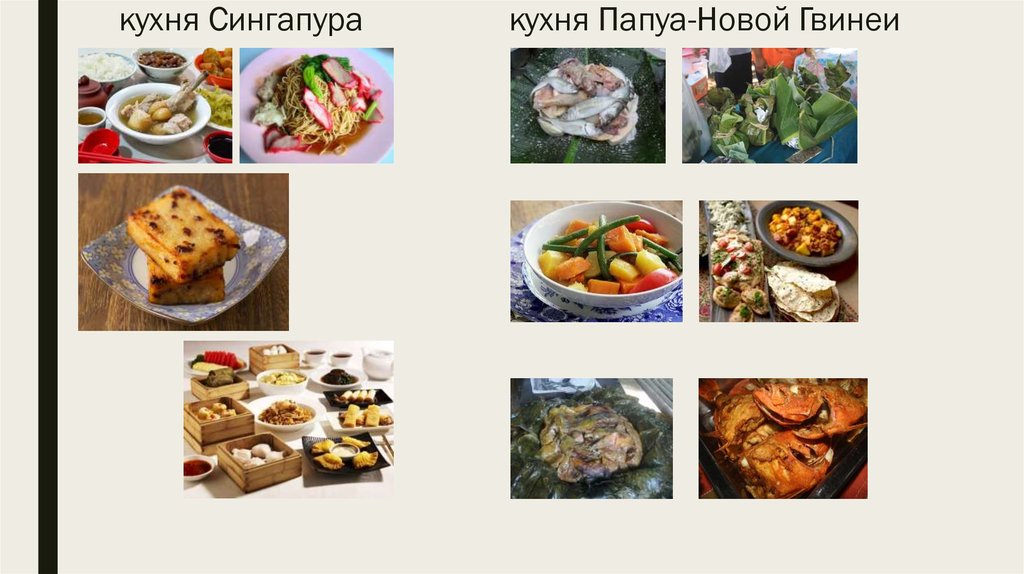 кухня Сингапура кухня Папуа-Новой Гвинеи