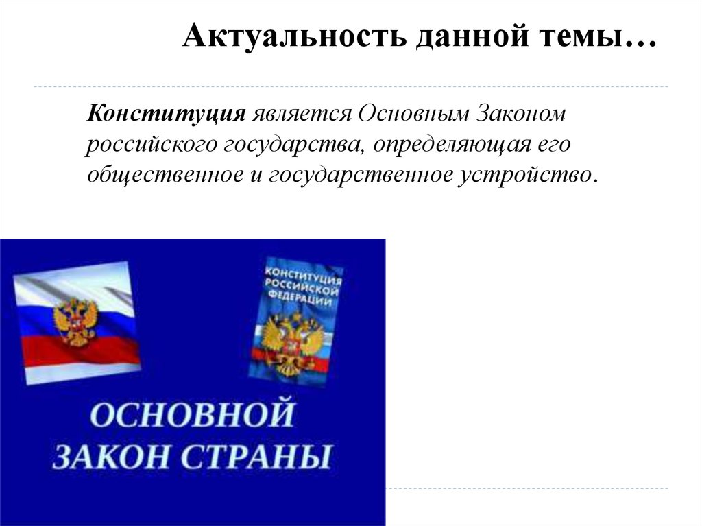 Актуальность данной темы…