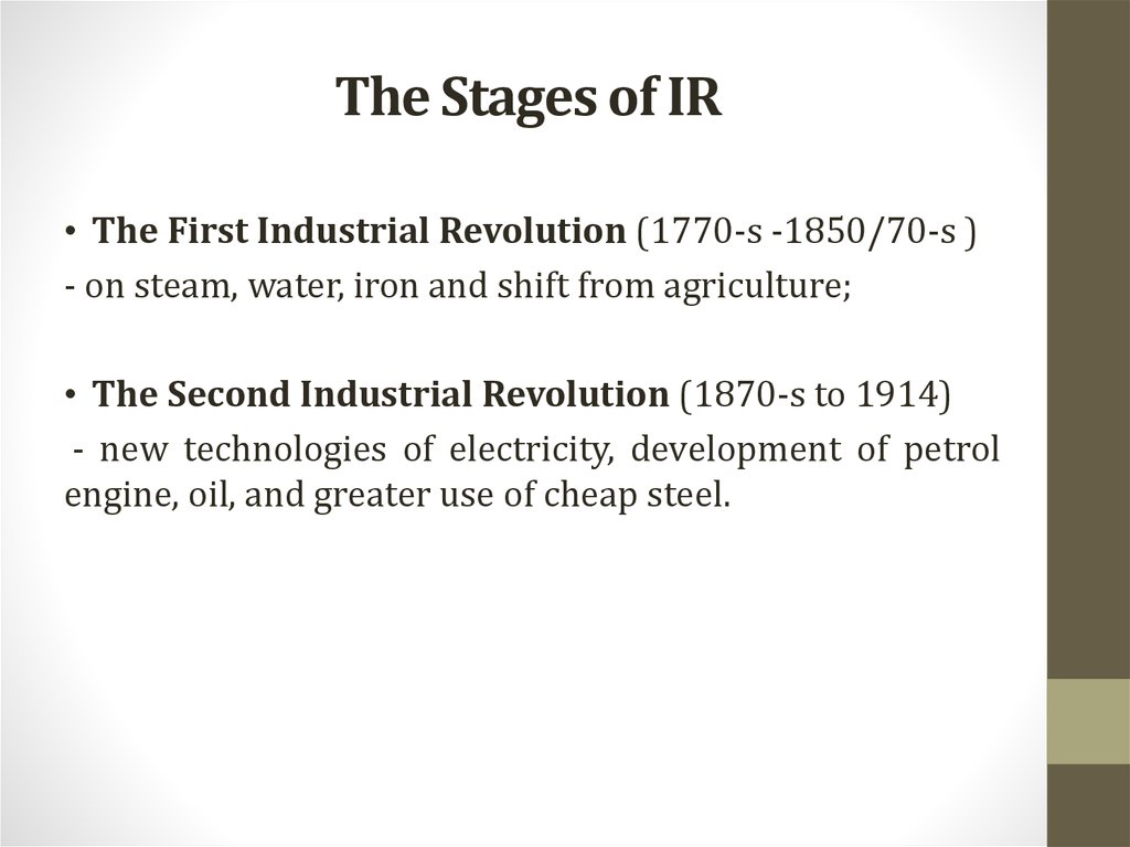 The Stages of IR