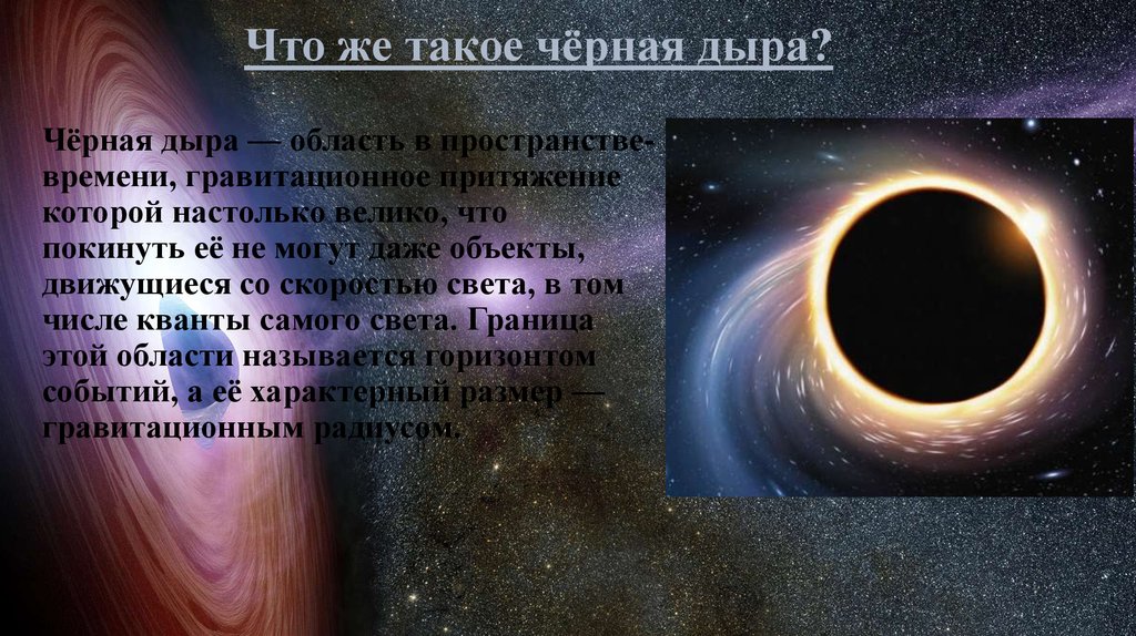 Проект по астрономии 11 класс черные дыры