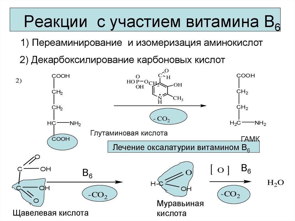 Реакция 6. Витамин в6 реакция с коферментом. Реакции с витамином в1. Реакции трансаминирования витамина в6. Реакции с витамином в6.