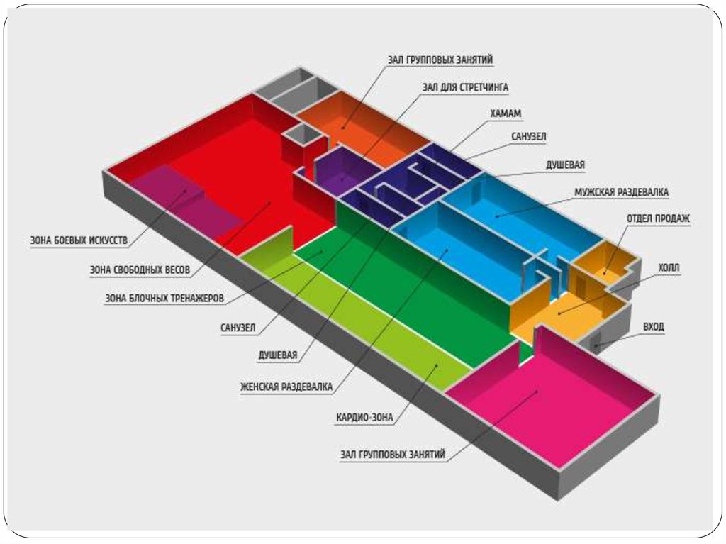 Зоны в фитнес клубе