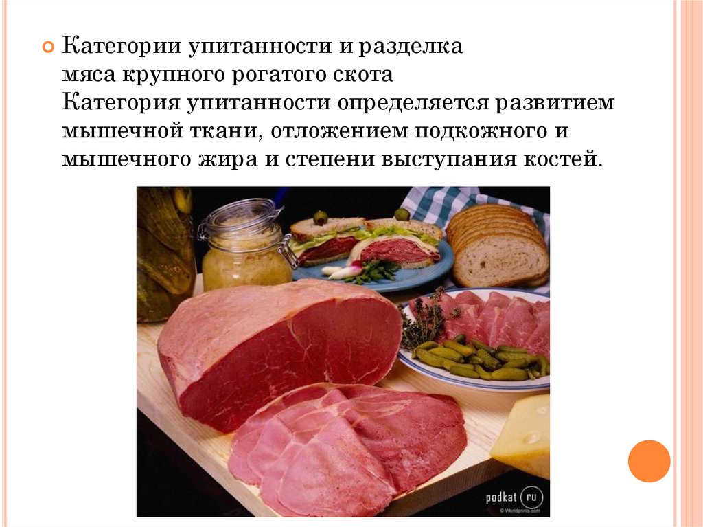 Категории мяса. Категории упитанности крупного рогатого скота. Презентация на тему мясо и мясные продукты. Категории упитанности мяса КРС. Презентация на тему мясные продукты.