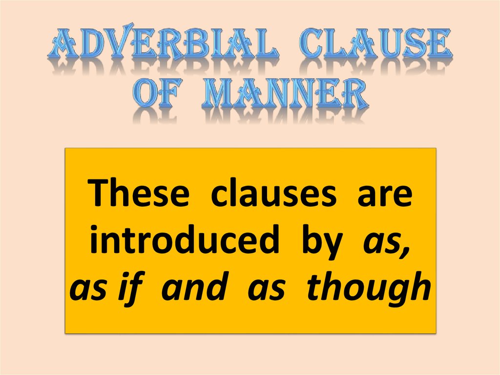 Adverbial Clauses Online Presentation