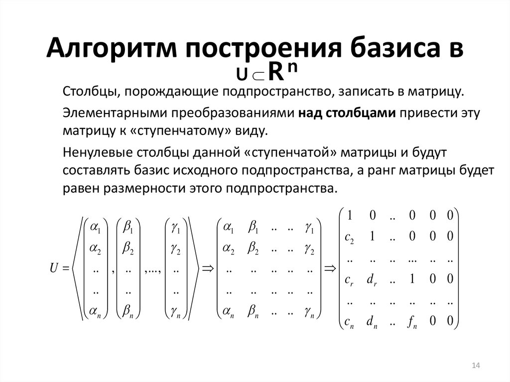 Базис и параллакс на рисунке