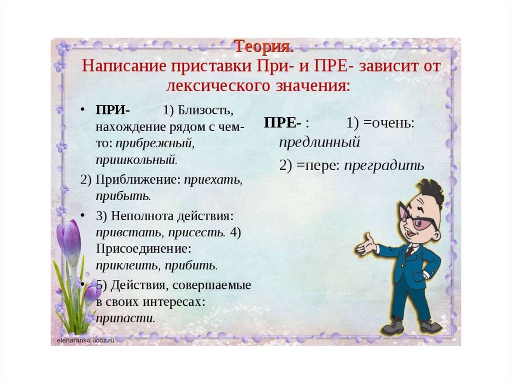 Правописание приставок пре при 5 класс презентация