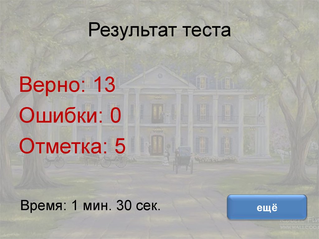 Результат теста