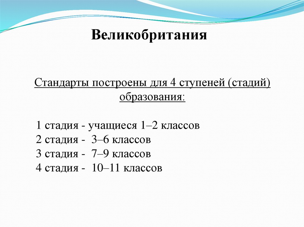 Стандарты зарубежных стран. Р1 и 9 класс стадия образования \. Учащиеся 1 2 3 ступени.