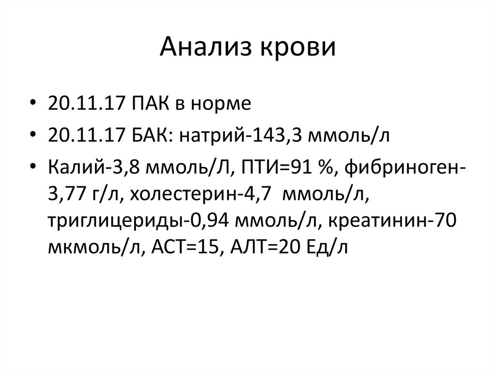 Анализ крови