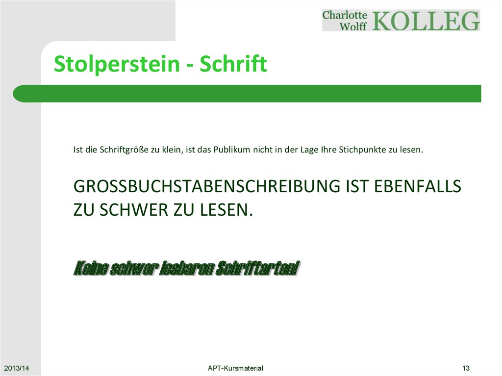 Prasentationen Mit Power Point Grundsatze Stolperfallen Online Presentation