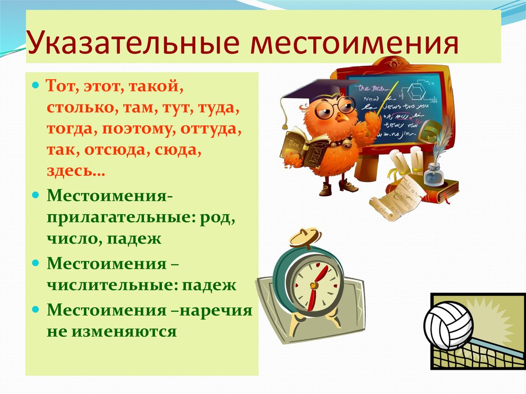 Указательные местоимения урок 6 класс презентация