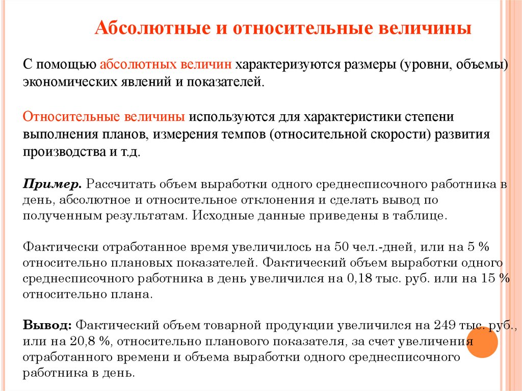 Выводить фактически. Два уровня экономического анализа. Метод относительных величин в экономическом анализе. Абсолютные и относительные величины в экономическом анализе. Относительные величины в экономическом анализе.